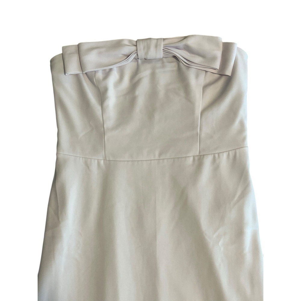 Abercrombie & Fitch White Maxi Bow Front Dress Medium - Picture 3 of 12